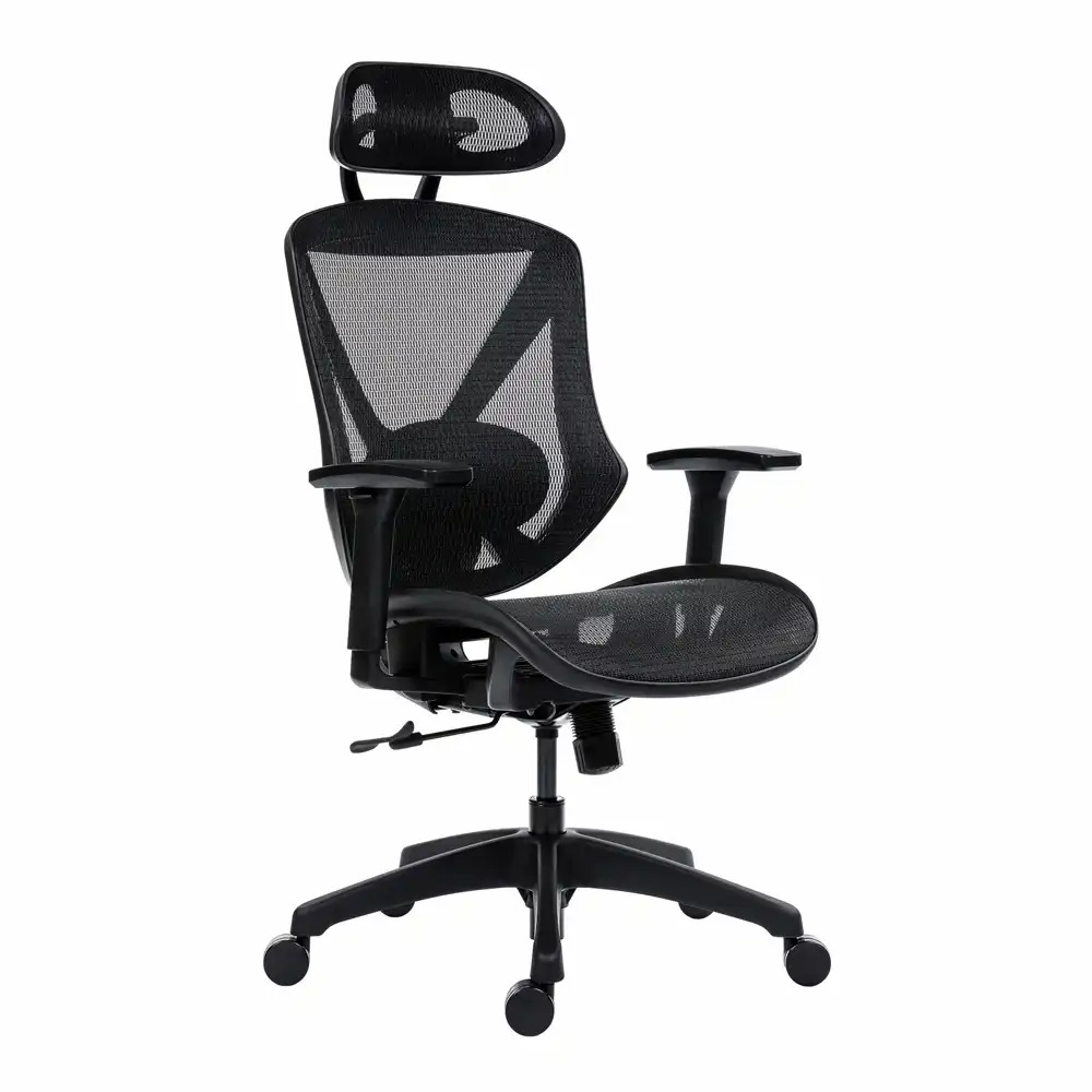 Scaun operational Aero Pro Mesh, Negru, Ergonomic, Mecanism Sincron, Suport Lombar Reglabil, Garantie 24 Luni