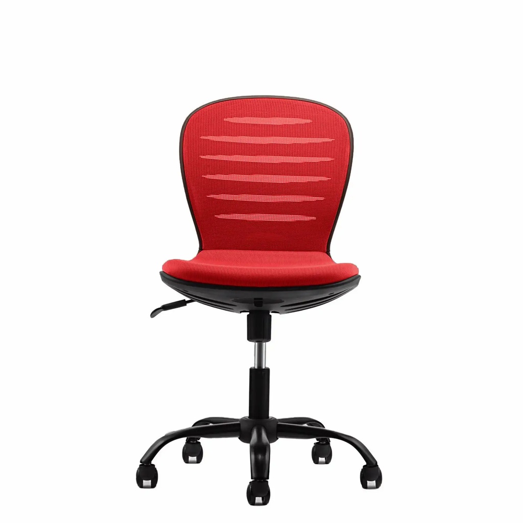 Scaun operational copil Flexy, rosu, mesh, reglabil inaltime, ergonomic, fara brate