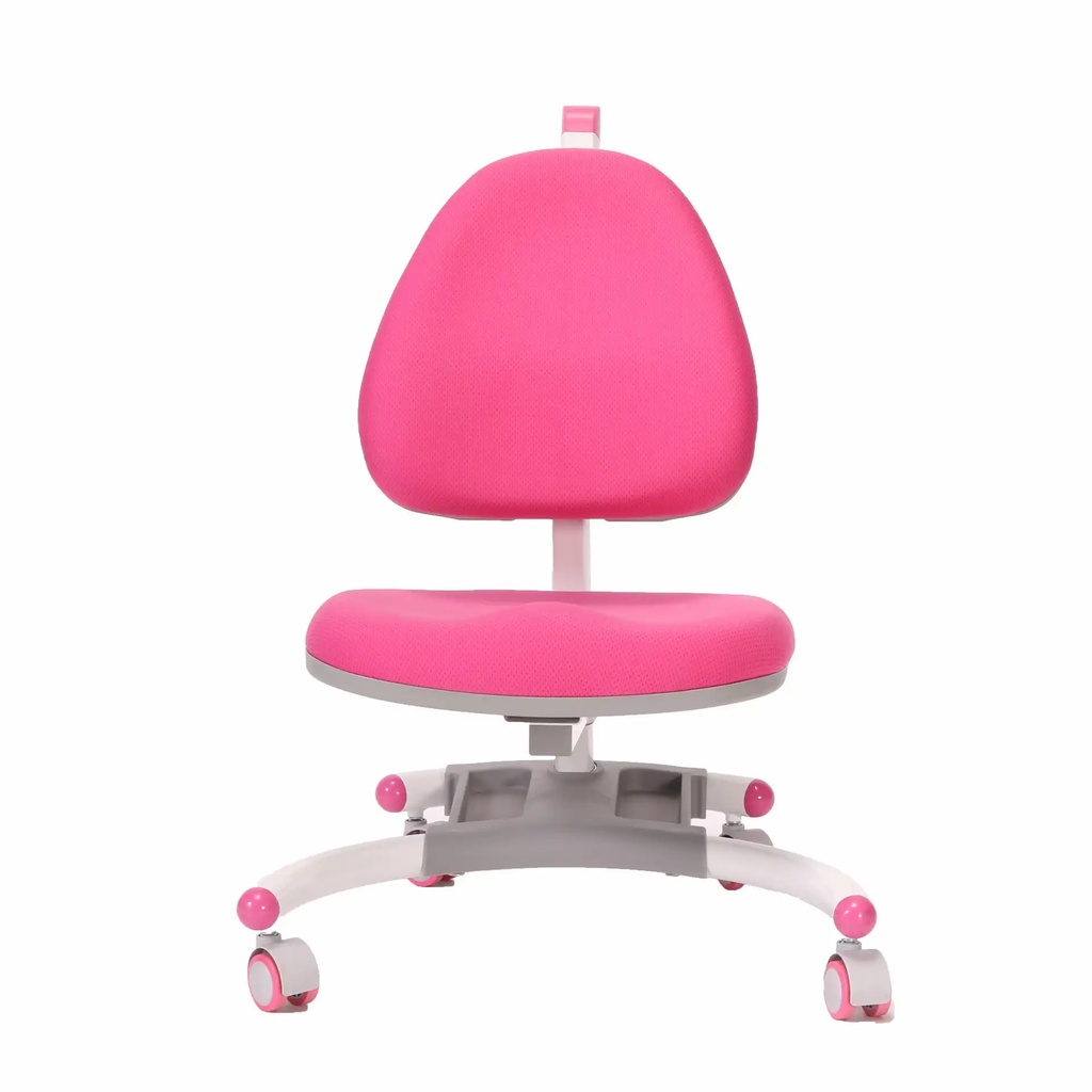 Scaun ergonomic pentru copii Ergo Tech, reglabil, roz, sustine coloana vertebrala, 420x430 mm, 120 kg