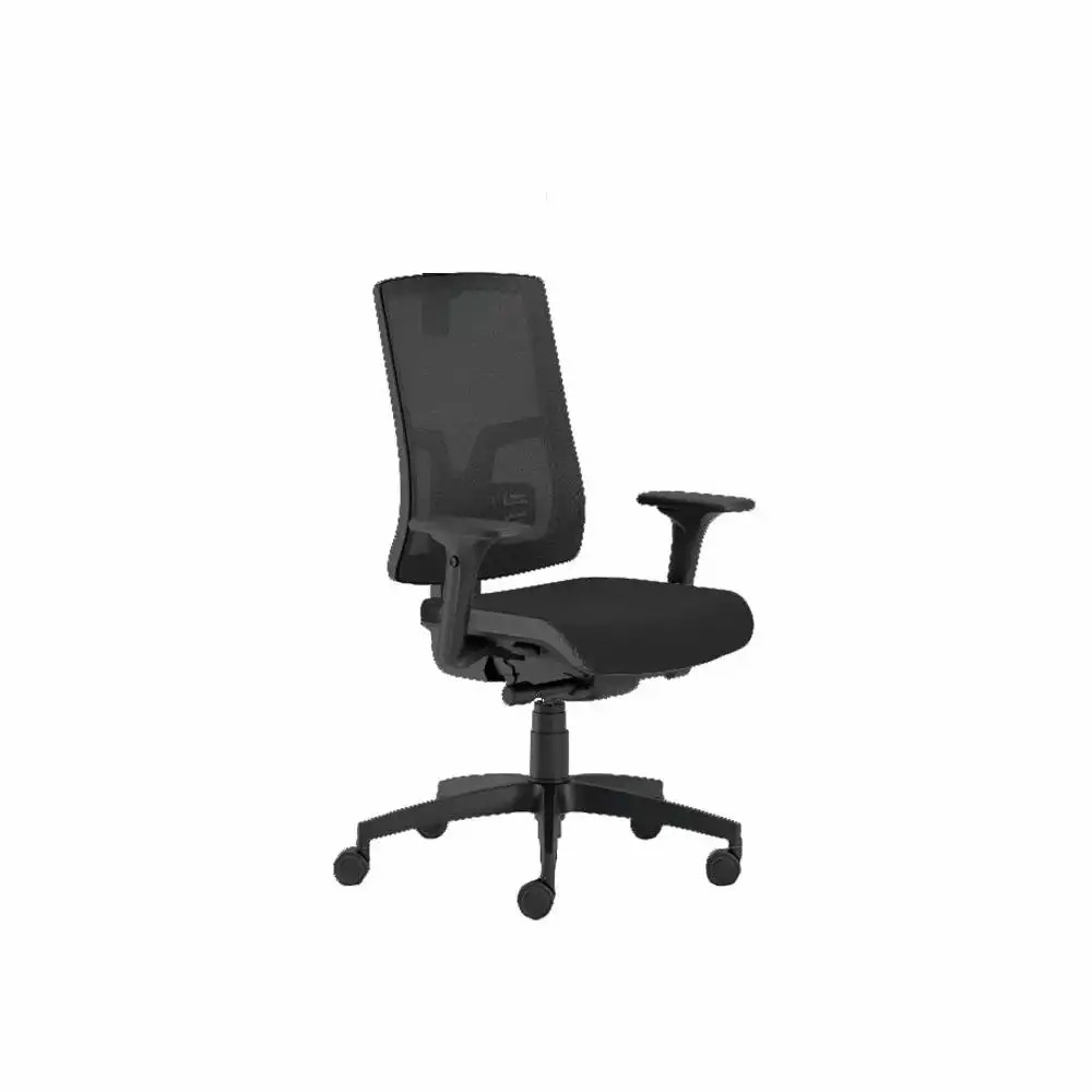 Scaun operational Pure, tapitat, negru, ergonomic, mecanism sincron, capacitate 120 kg