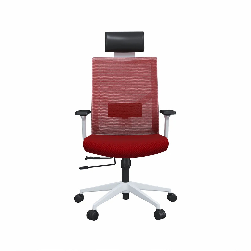 Scaun ergonomic Snow cu tetiera, rosu, reglabil, pentru birou - confort si sustinere optima