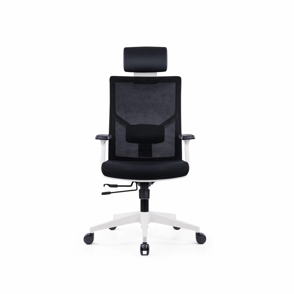 Scaun ergonomic Snow cu tetiera, negru, reglabil in inaltime, ideal pentru birou