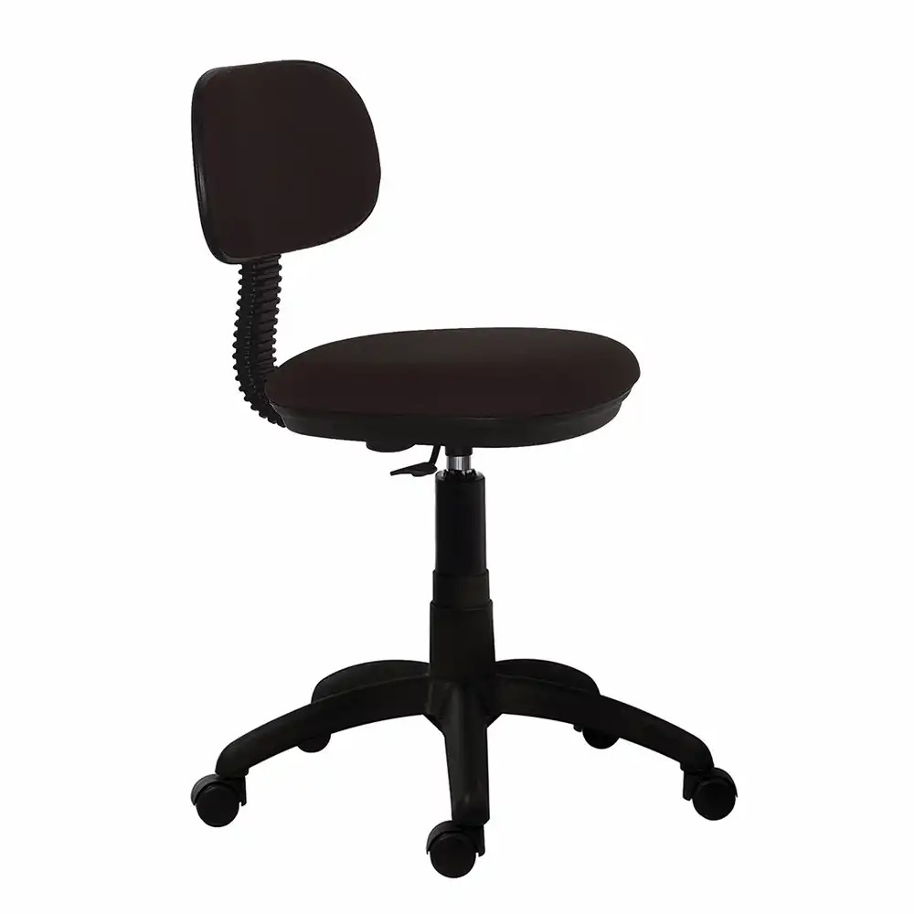 Scaun operational ergonomic rotativ Lupo, textil, negru, reglabil inaltime, spatar ergonomic, ideal pentru birou