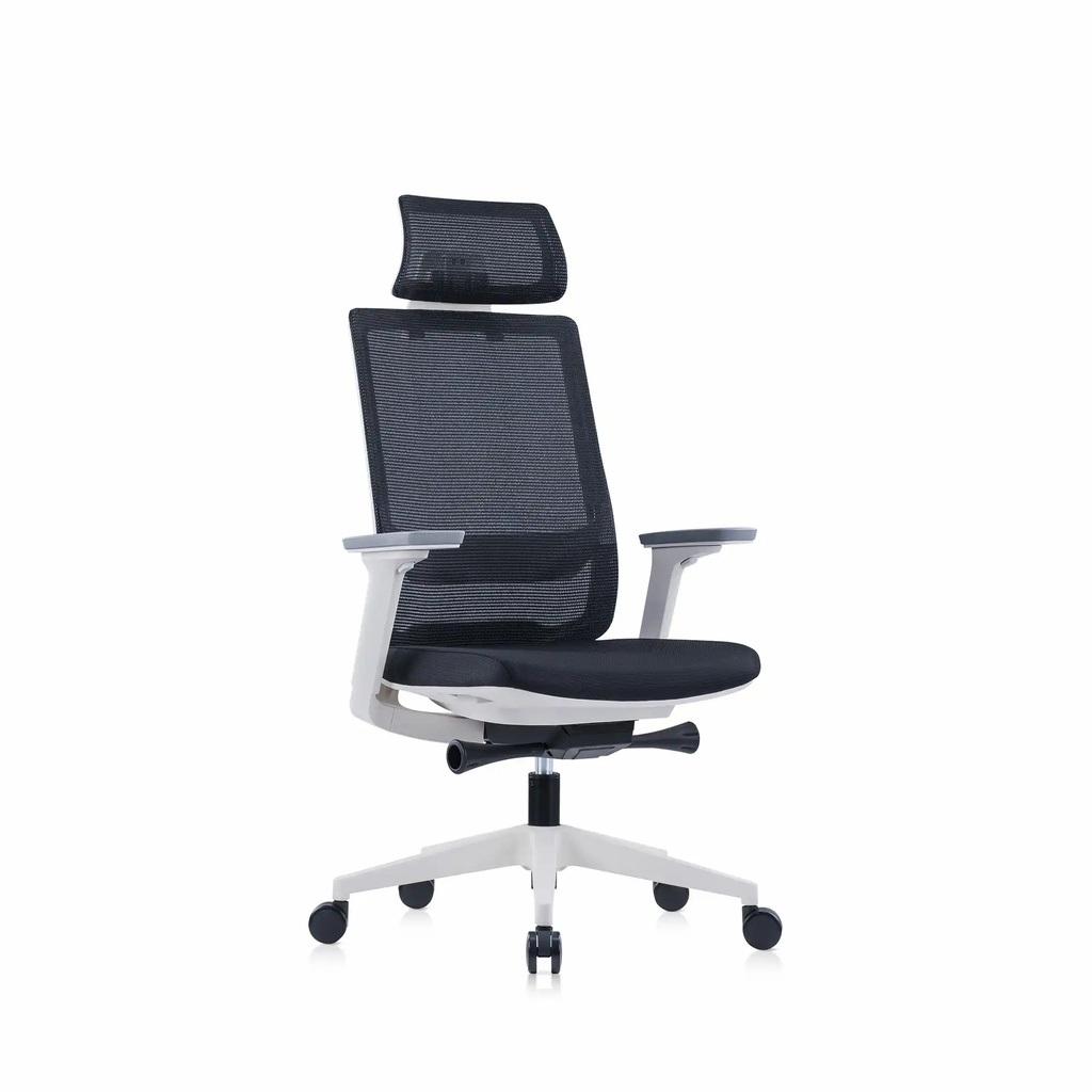 Scaun operational ergonomic Meteor X cu tetiera reglabila, negru - suport si confort optim