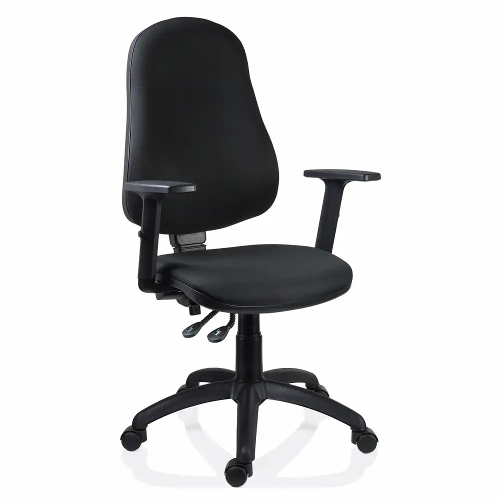 Scaun ergonomic Xenia, reglabil, negru, poliuretan de inalta densitate