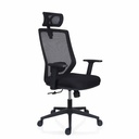 Scaun ergonomic Zen, textil, reglabil, pentru birou si conferinte, inaltime 100-109 cm, negru