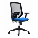 Scaun operational Zen, negru/albastru, reglabil si ergonomic, pentru birouri moderne
