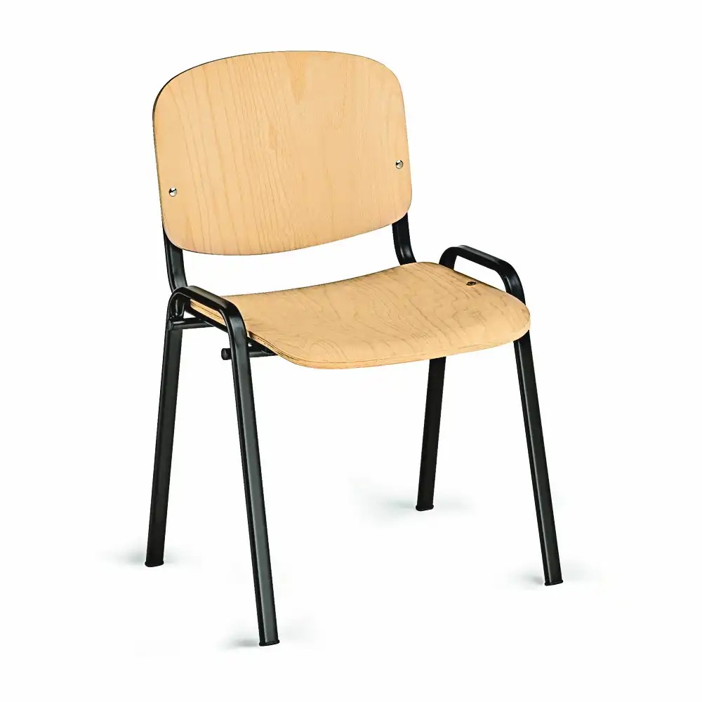 Scaun vizitator Taurus, lemn stratificat, cadru otel vopsit, capacitate 120 kg, garantie 24 luni