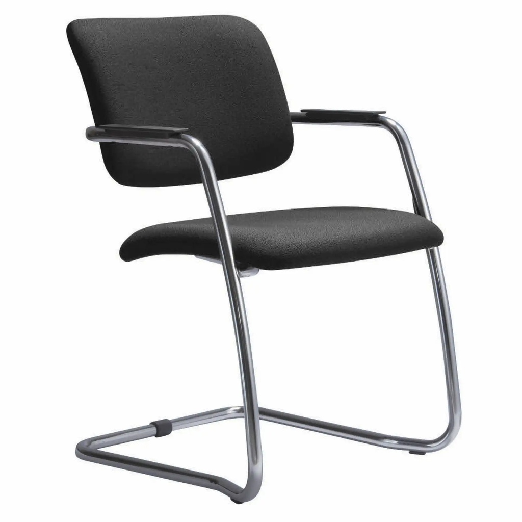 Scaun vizitator Magix High, negru, ideal pentru salile de conferinte - Dimensiuni confortabile: 84x56.5x48 cm