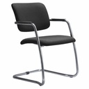 Scaun vizitator Magix High, negru, ideal pentru salile de conferinte - Dimensiuni confortabile: 84x56.5x48 cm