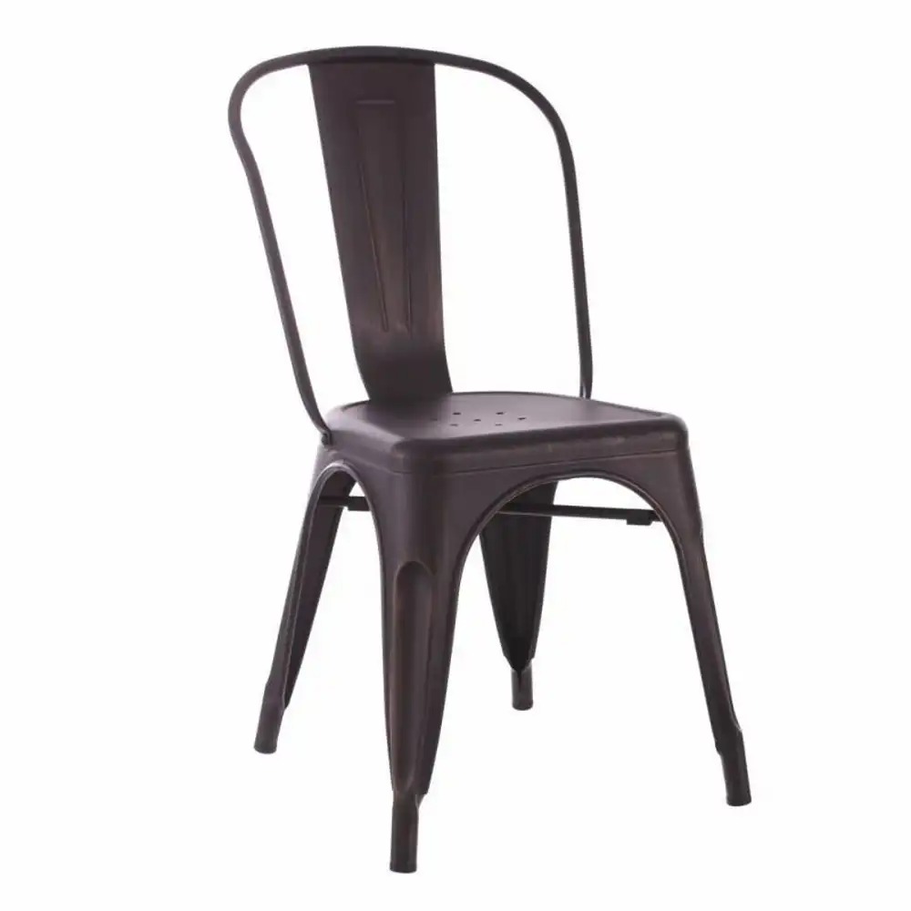 Scaun suprapozabil Outdoor, gri inchis, durabil si practic, ideal pentru interior si exterior