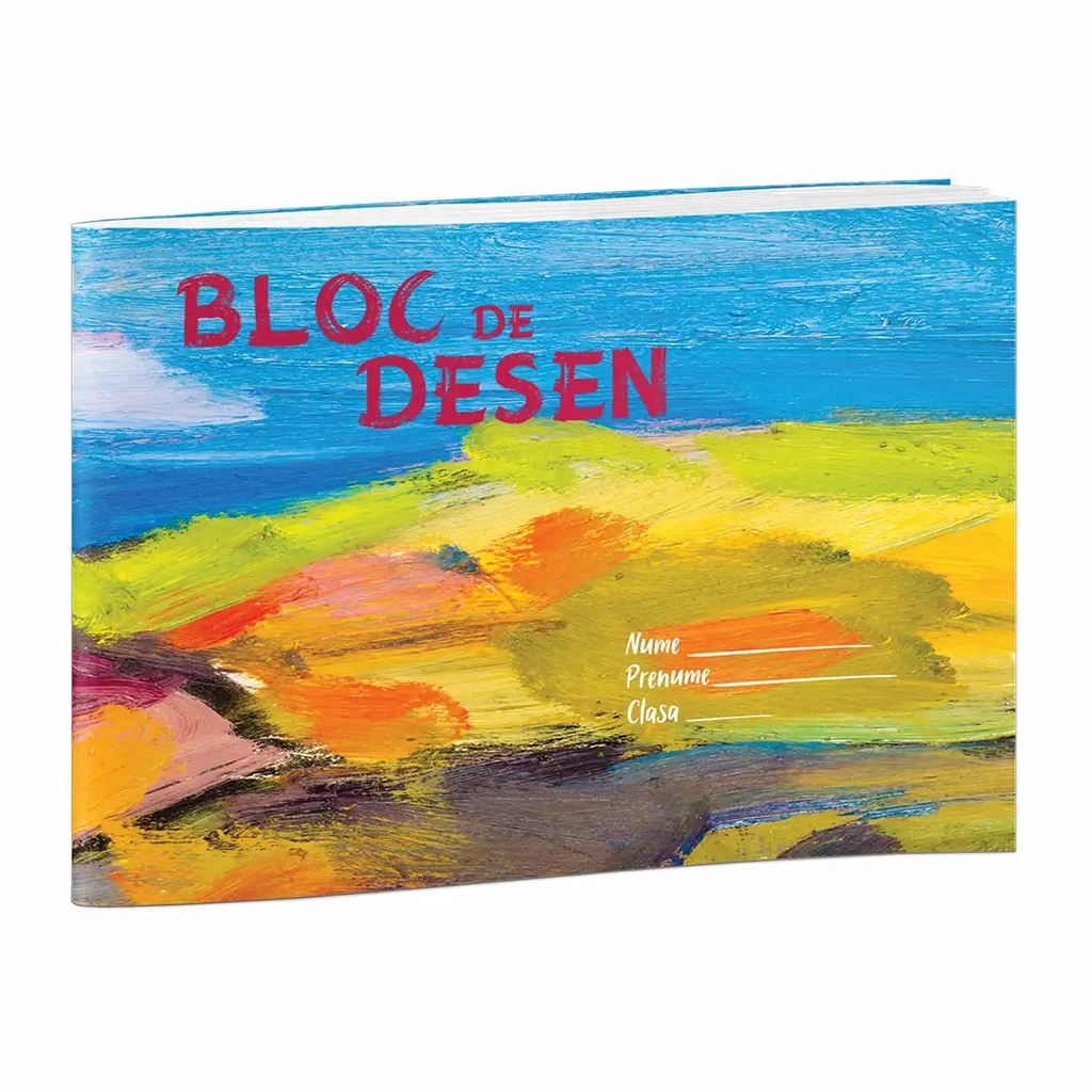 Bloc desen lipit RTC A4, 24 file, 100g, sprijina creativitatea artistilor - format A4, 24 file, hartie 100g, ideal pentru desene diverse