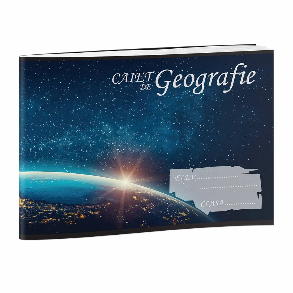 Caiet special ProDivers B5, 24 file, 60g, geografie, ideal pentru notite si desene detaliate