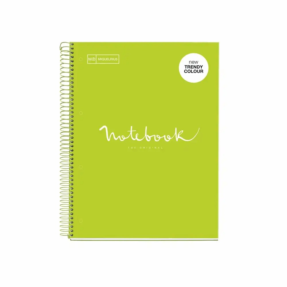 Caiet spira MR-Emotion A4, Matematica, 80 file, Verde Lime, Carton Dur, Hartie 90g/mp