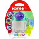 Ascutitoare dubla Kores cu container, lame de inalta calitate, design compact, pentru creioane normale si groase