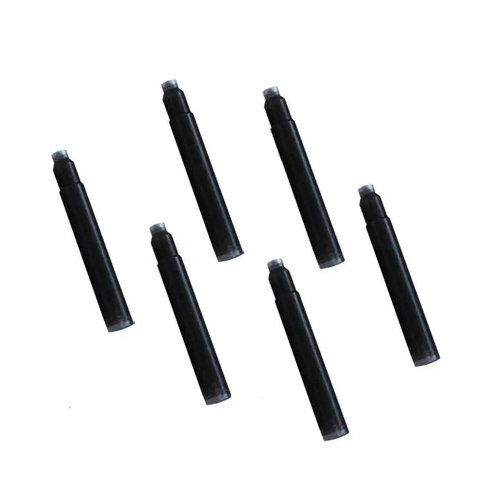 Patroane Cerneala Scurte Negru, 6 Bucati/Cutie, Compatibile cu Stilouri Rezervor Scurt