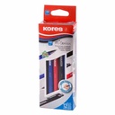 Set 12 creioane mecanice M2 Kores Grafitos, 0.7 mm, ergonomice, cu radiera si clip, 3 culori