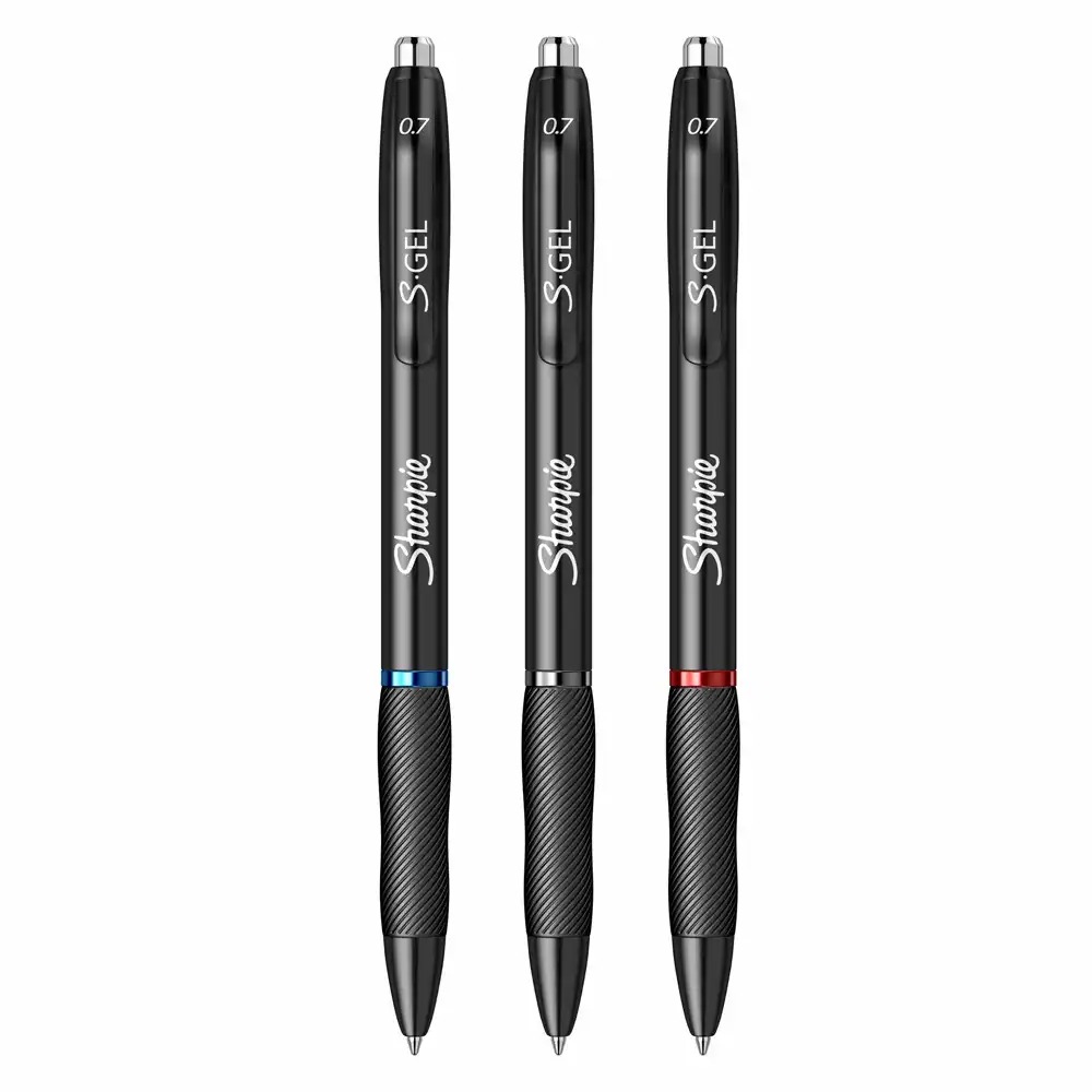 Set 3 roleti cu mecanism Papermate, Sharpie S-Gel, gel, 0.7 mm, albastru/negru/rosu