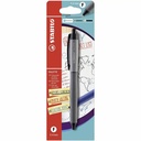 Pix cu gel Stabilo Palette, mecanism, 0.4 mm, negru, ergonomic, cerneala de gel de inalta calitate, durabil - ideal pentru notite clare
