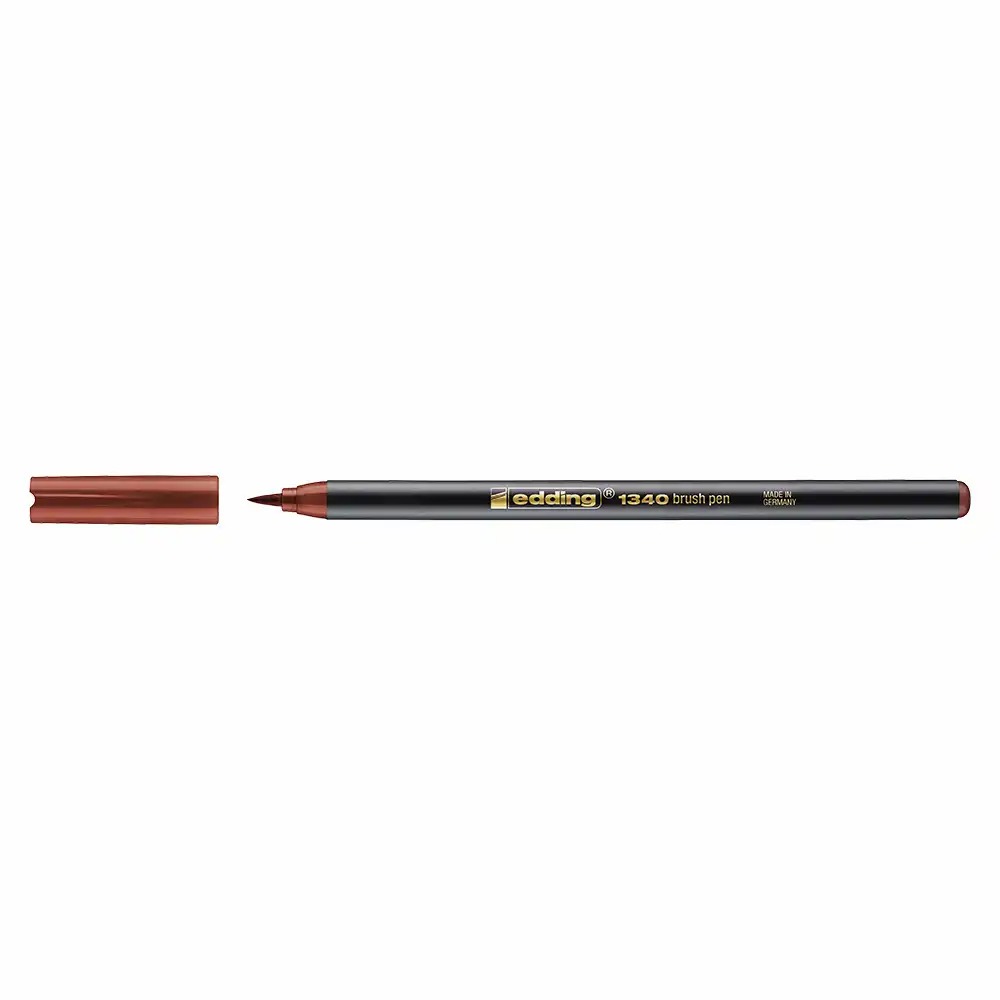 Marker Edding 1340, Varf Tip Pensula, Maro, Culori Intense, Ideal pentru Hartie si Carton