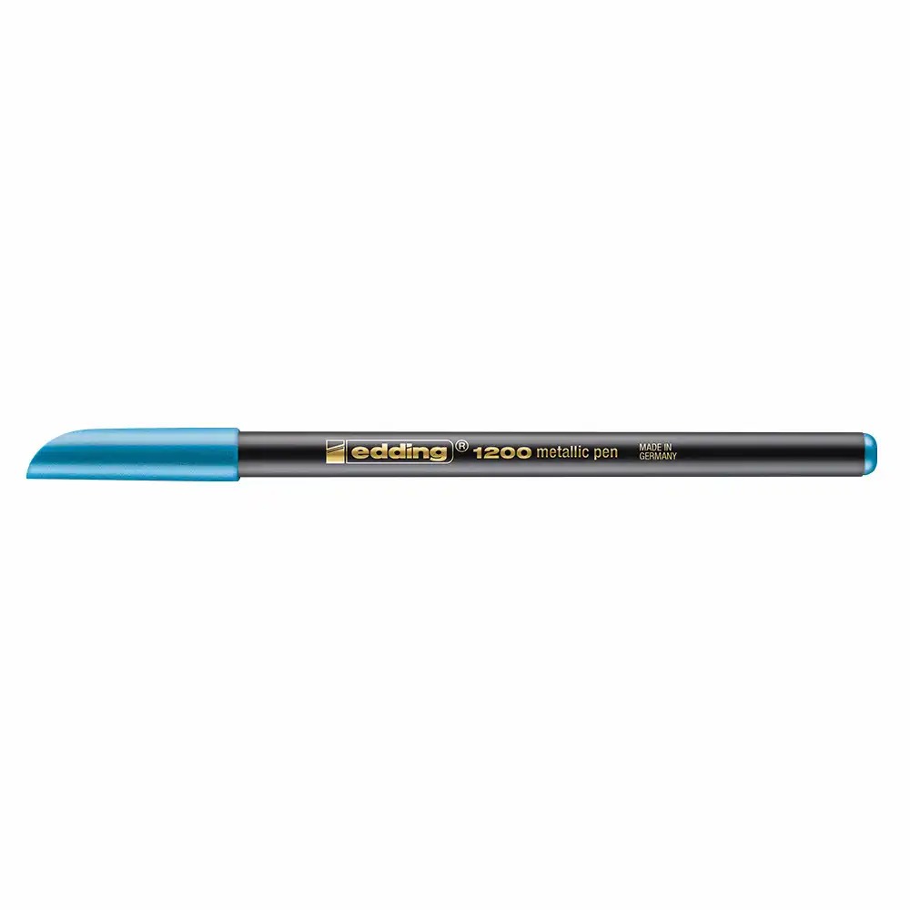 Marker Edding 1200, Carioca Albastru Metalic 1-3 mm, Scriere Precisa pe Hartie - Ideal pentru Schite si Machete