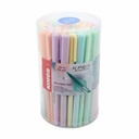 Set 50 pixuri Kores, varf 0.1 mm, albastru, design pastel, cerneala semigel, ergonomice