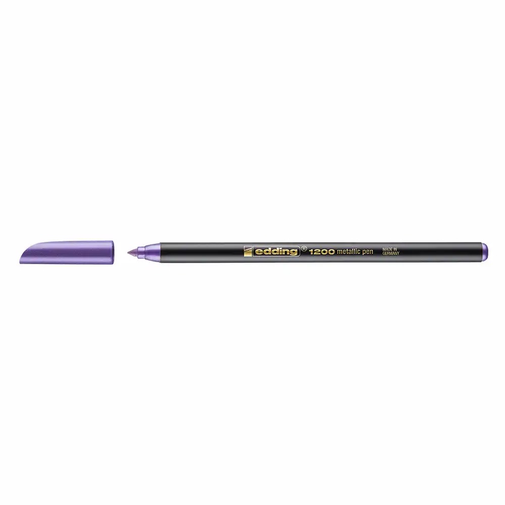 Marker Edding 1200, Violet Metalic, Carioca 1-3 mm - Scriere Precisa pe Hartie si Carton