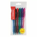 Set 6 Pixuri Stabilo Liner 308 M, Varf 0.45 mm, 6 Culori, Scriere Precisa
