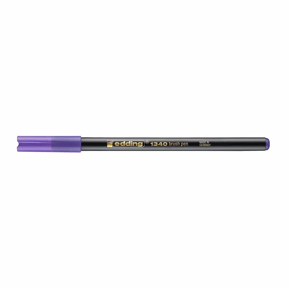 Marker Edding 1340, Varf Pensula Violet, Latime Variabila 1-3 mm, Rezistent la lumina, Fabricat in Germania