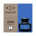 Cerneala Parker Quink Washable albastra, 57 ml - Scrie fin si curat cu stilourile Parker