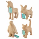 Set 6 Decoratiuni din hartie Creative Craft, Animale Diverse, 14 cm, Ideal Pentru Proiecte Artistice