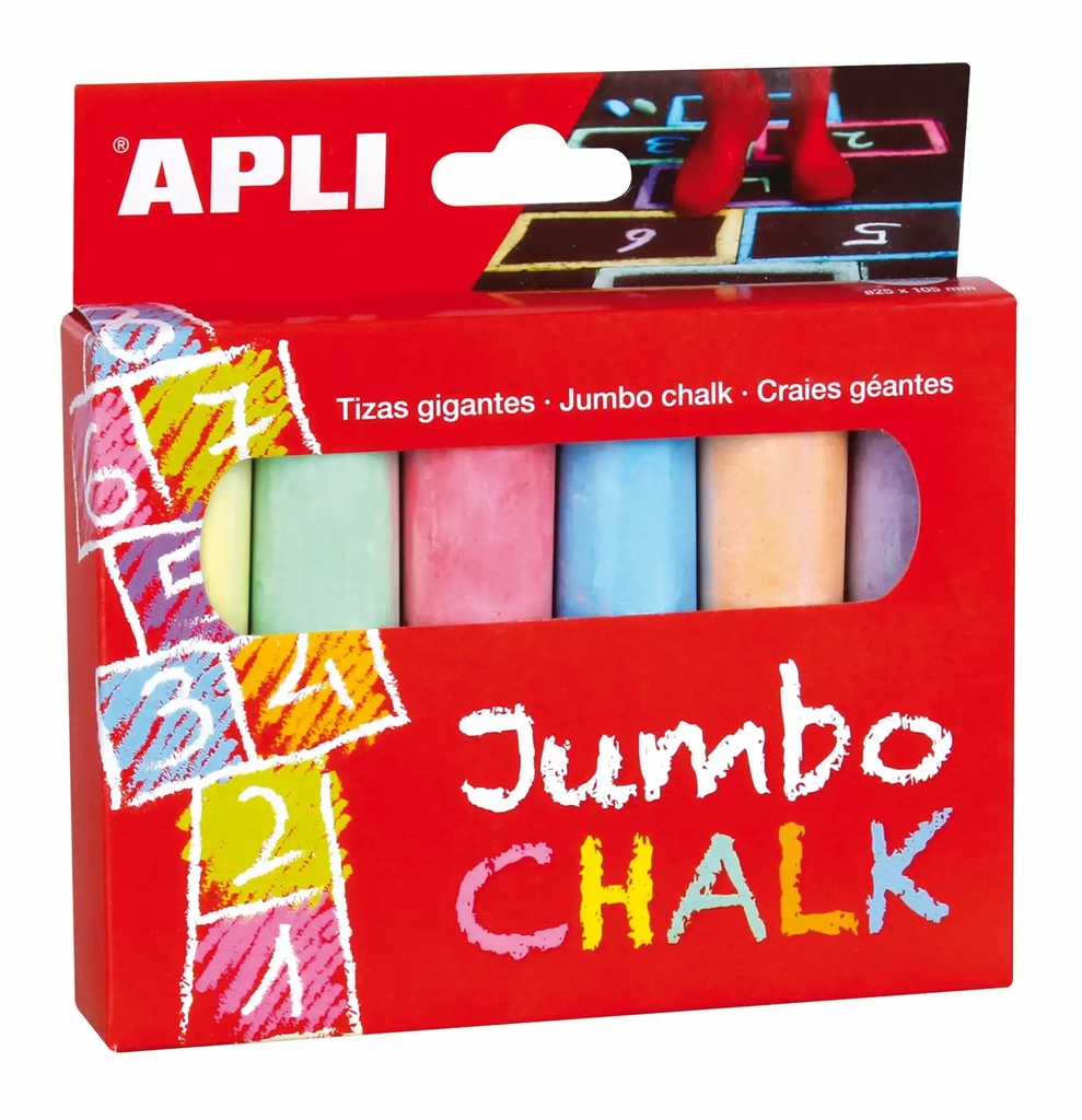 Creta Jumbo Faber-Castell, Set 6 Culori Variate, Dimensiuni Mari, Versatila
