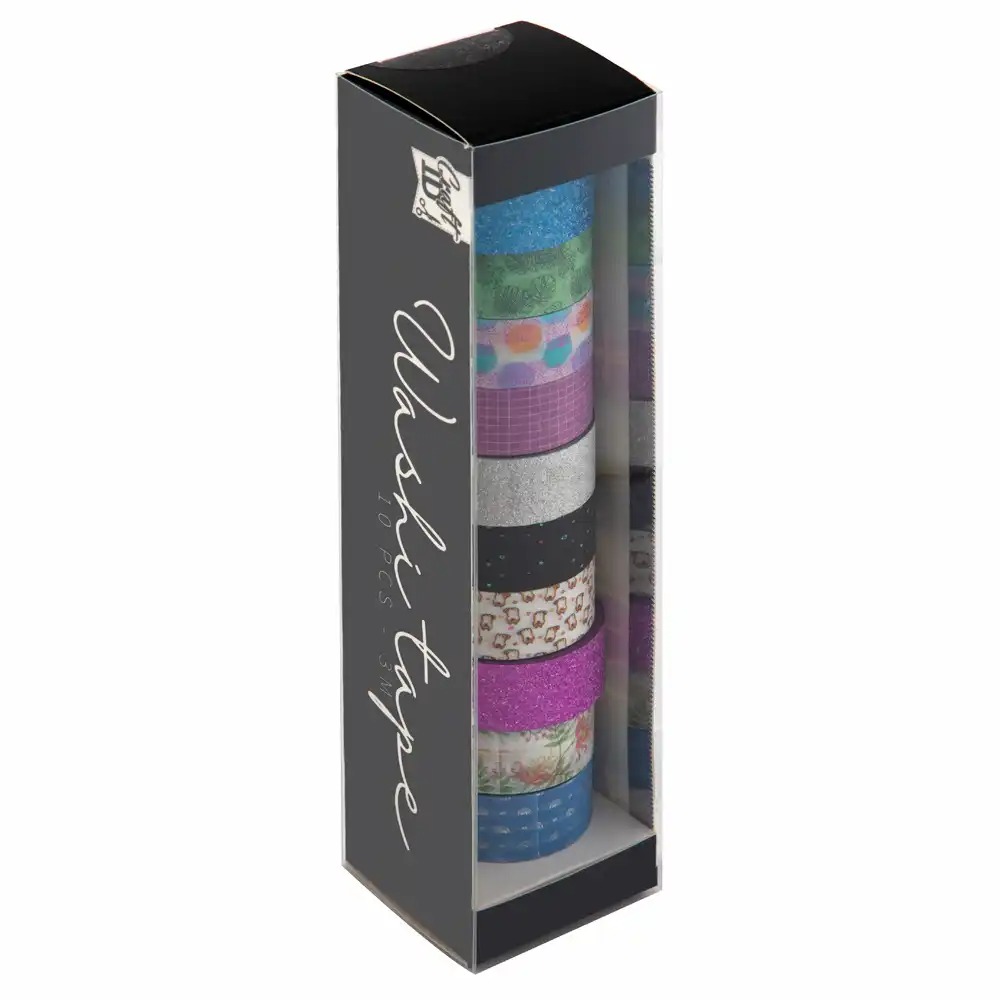 Set 10 benzi adezive decorative Creative Craft, diverse modele pentru proiecte creative