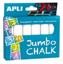 Set 6 Crete Jumbo Albe, Ideale pentru Desen si Scriere - Marca Creta, Model Jumbo, Culori Albe