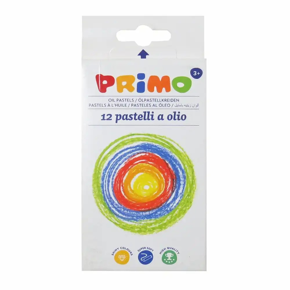 Creioane cerate Morocolor Primo, 12 culori, culori bogate si vibrante, set compact