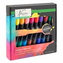 Set culori acrilice Nassau Fine Art, 18 culori, 36 ml, Pigmenti Concentrati, Uscare Rapida, Capacitate Mare de Acoperire