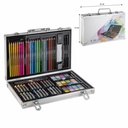 Set desen multifunctional Nassau Fine Art, 24 creioane colorate, 24 acuarele, cutie metalica, ideal pentru artisti pasionati