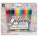 Set 18 pixuri cu gel Creative Craft Grafix, Neon/Sclipici/Pastel, aducand stralucire si creativitate in scrisul tau