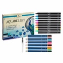 Set 25 piese Creative Craft Nassau Fine Art, acuarele, markere, creioane si pensula, perfect pentru artisti de toate nivelurile