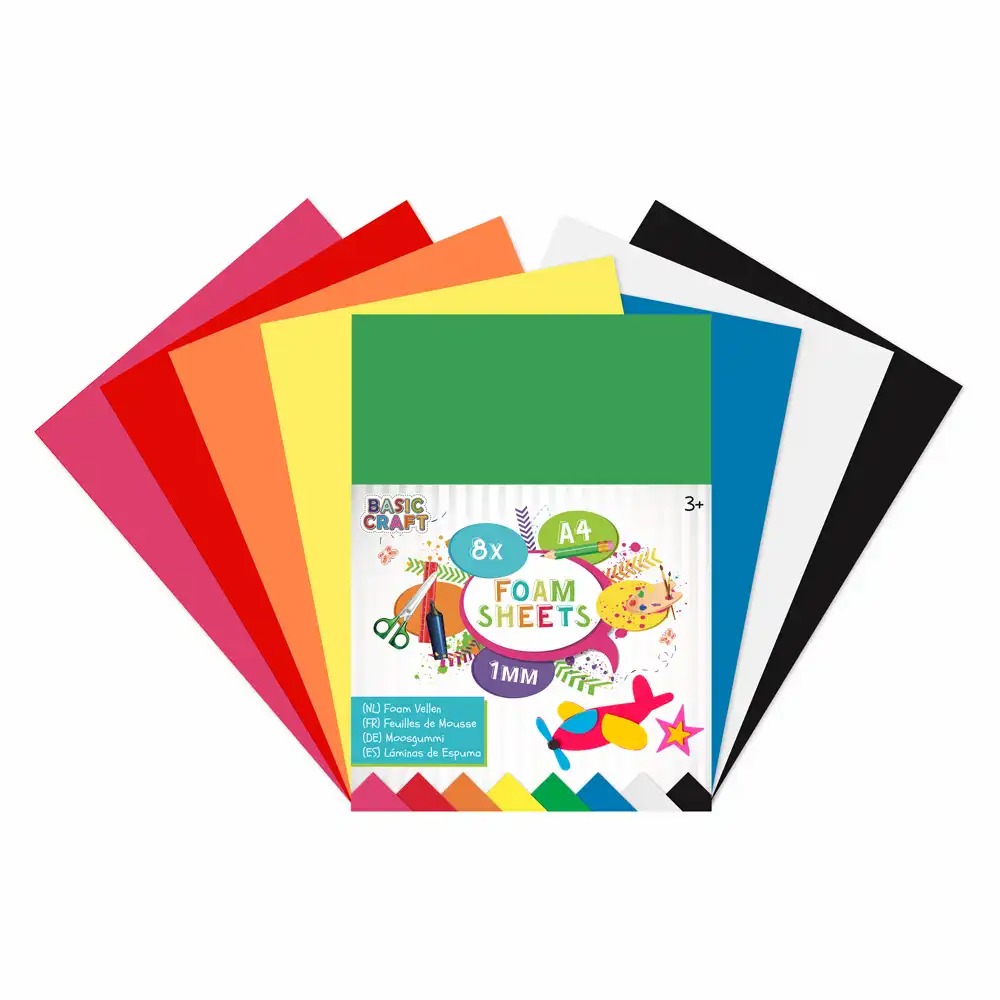 Set 8 coli Creative Craft Spuma, Culori Variate, Material Versatil