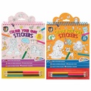 Carnet cu stickere Creative Craft, 250 stickere si 3 creioane pentru colorat - activitate creativa pentru copii si adulti