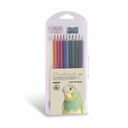 Set creioane colorate Morocolor Primo, 12 culori vibrante, solubile in apa, pensula inclusa