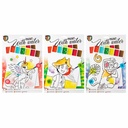 Set pictura acuarele Craft Grafix pentru copii, culori vii, file pre-tiparite si pensula incluse