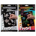 Set Creative Craft holografic scratch, 4 coli + creion, activitate interactiva si captivanta