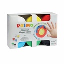Set Tempera Morocolor Primo pentru Desenat cu Degetul, 6 Culori, 50 g/culoare