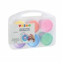 Tempera perlata Morocolor Primo, culori stralucitoare, 6x100 ml, pentru pictura cu degetele