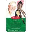 Set 24 Creioane Acuarela DERWENT Academy Tonuri Piele - Calitate Superioara, Versatilitate, Cutie Compacta