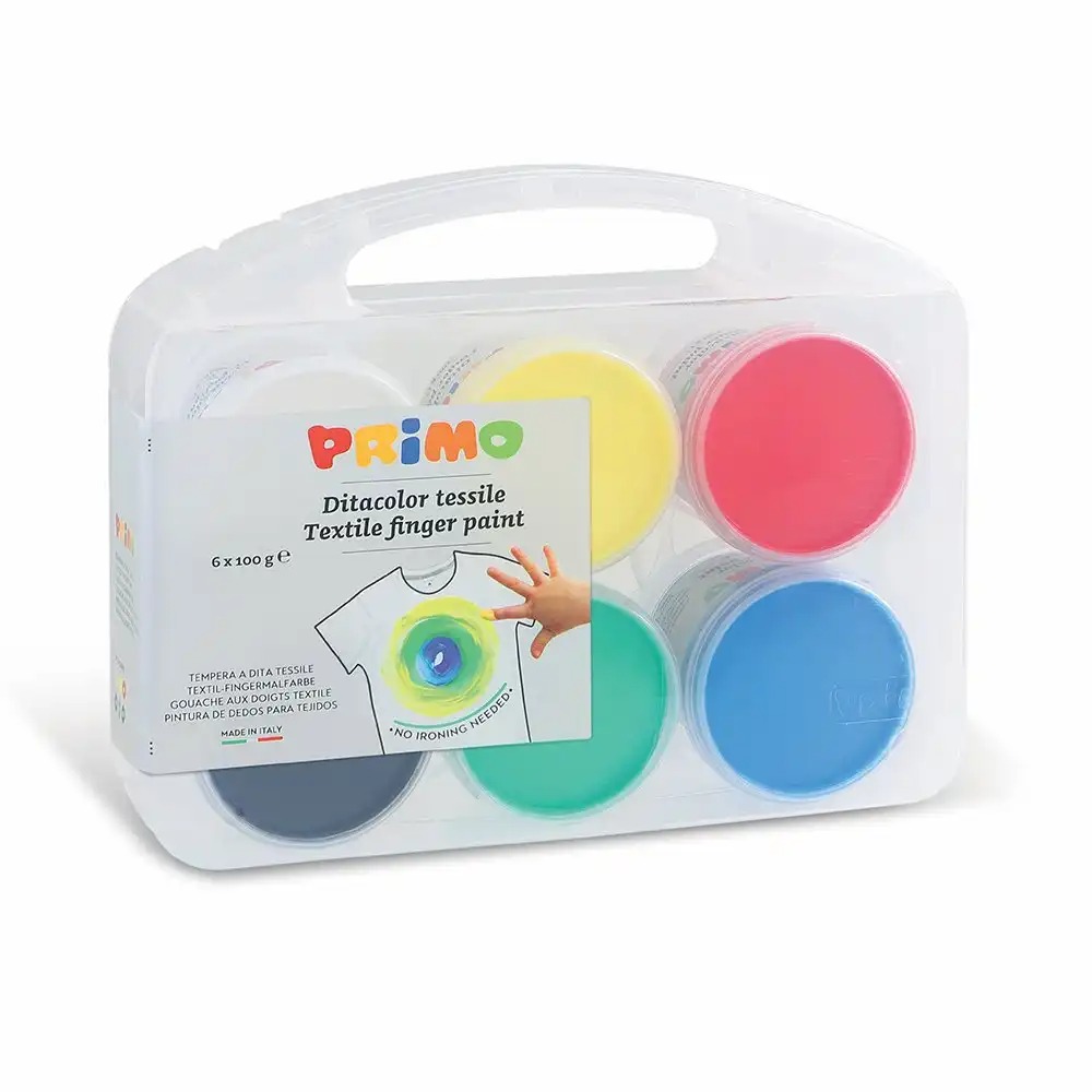 Set de vopsea pentru textile Morocolor Primo, 6 culori x 100 g, culori intense, rezistente la spalare
