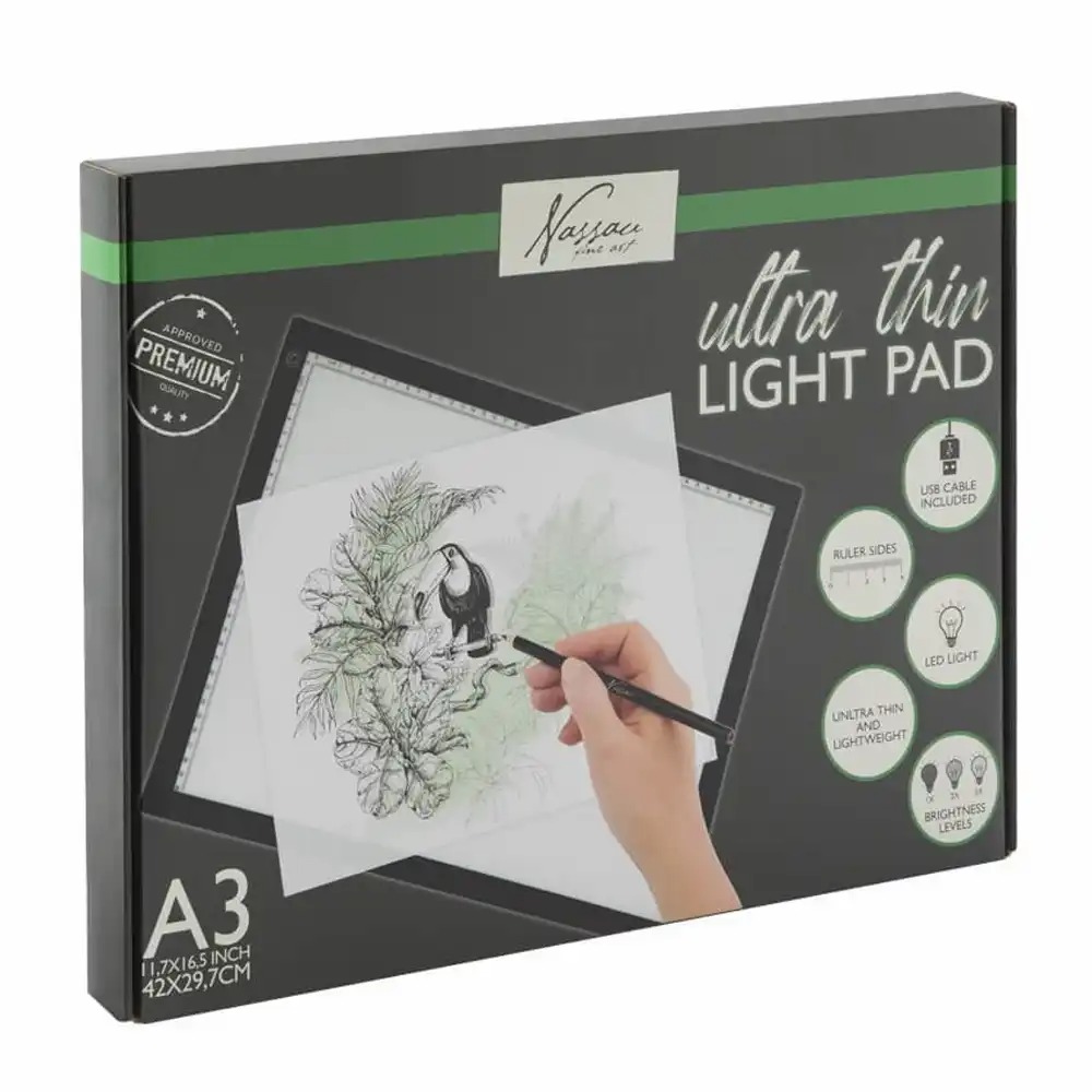 Tableta LED Creative Craft Nassau, A3, Iluminare LED, Reglare Intensitate, Portabila, Cablu USB