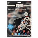 Pictura pe numere Creative Craft, Model Tigru, 33x23 cm, Set Complet cu Culori Acrylice si Pensule